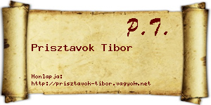 Prisztavok Tibor névjegykártya